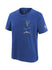 Youth Nike 2022-23 City Edition Courtside Max90 Milwaukee Bucks T-Shirt In Blue - Front View