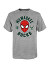Youth Mighty Spidey Milwaukee Bucks T-Shirt