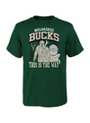 Youth Outerstuff This Is The Way Star Wars Milwaukee Bucks T-Shirt