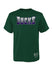 Youth Mitchell & Ness HWC '93 Basic Logo Milwaukee Bucks T-Shirt In Green - Front View