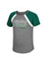 Youth Girls Chloe Milwaukee Bucks T-Shirt In Grey & Green - Front View