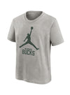 Youth Jordan Essential Grey Milwaukee Bucks T-Shirt