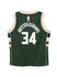 Juvenile Nike Icon Giannis Milwaukee Bucks Replica Jersey In Green - Back View