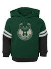 Youth Outerstuff Miracle Milwaukee Bucks Jacket & Pant Set In Green & Black - Sweatshirt Front View
