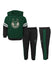 Youth Outerstuff Miracle Milwaukee Bucks Jacket & Pant Set In Green & Black - Combined Set View
