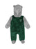 Newborn Outerstuff Teddy Fleece Milwaukee Bucks Onesie In Green & Grey - Front View