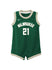 Infant Nike Icon Jrue Holiday Milwaukee Bucks Onesie In Green - Front View
