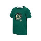Toddler Sphynx Scratched Global Milwaukee Bucks T-Shirt In Green - Front View