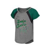 Toddler Girls Chloe Milwaukee Bucks T-Shirt In Grey, Green & Black - Front Left Side View