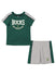 Infant Norman Milwaukee Bucks Short Set In Green & Grey - Shirt & Shorts Front View