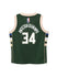 Toddler Nike Giannis Icon Milwaukee Bucks Swingman Jersey In Green - Back View