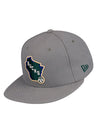 New Era 59Fifty Gray State Milwaukee Bucks Fitted Cap In Grey - Angled Left Side View