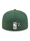 New Era 59Fifty Icon QT Milwaukee Bucks Fitted Cap In Green - Back View