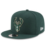 New Era 9Fifty OTC Icon Milwaukee Bucks Snapback Hat In Green - Angled Left Side View