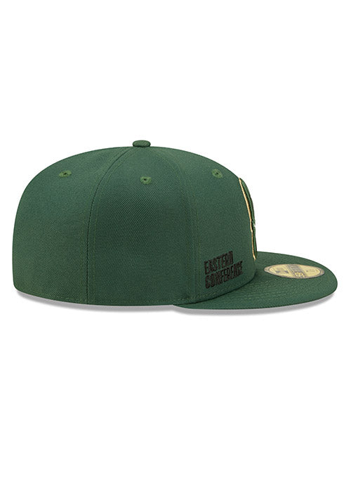 New Era 59FIFTY Identity D3 Green Milwaukee Bucks Fitted Hat / 7 3/8