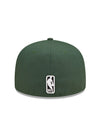 New Era 59Fifty Banner Side D3 Green Milwaukee Bucks Fitted Hat - Back View