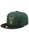 New Era Snapback 9Fifty League Flawless D3 GRN/BLK Milwaukee Bucks Hat