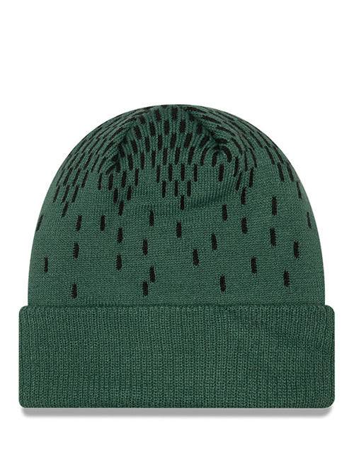 New Era Cuff Freeze D3 Green Milwaukee Bucks Knit Hat - Back View