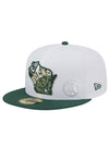 New Era Fitted 59Fifty Gameday State WHT/GRN Milwaukee Bucks Hat