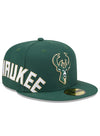 New Era  59Fifty Arch Green Milwaukee Bucks Fitted Hat - Angled Right Side View