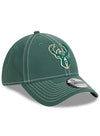 New Era Flex 39Thirty Classic D1 Green Milwaukee Bucks Hat - Angled Right Side View