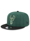 New Era 9Fifty Vintage GRN/BLK Milwaukee Bucks Hat