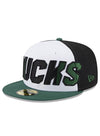 New Era 59Fifty Back Half 23 Milwaukee Bucks Fitted Hat