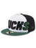 New Era 59Fifty Back Half 23 Milwaukee Bucks Fitted Hat In Green, White & Black - Angled Left Side View