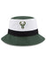 New Era Back Half 23 Milwaukee Bucks Bucket Hat In Green, White & Black - Back View