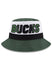 New Era Back Half 23 Milwaukee Bucks Bucket Hat In Green, White & Black - Front View
