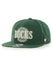 '47 Brand High Post Milwaukee Bucks Snapback Hat In Green - Angled Left Side View