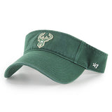 47 Brand Clean Up Icon Milwaukee Bucks Adjustable Visor In Green - Angled Left Side View
