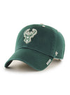 '47 Brand CU Ice Green Milwaukee Bucks Adjustable Hat - Angled Left Side View