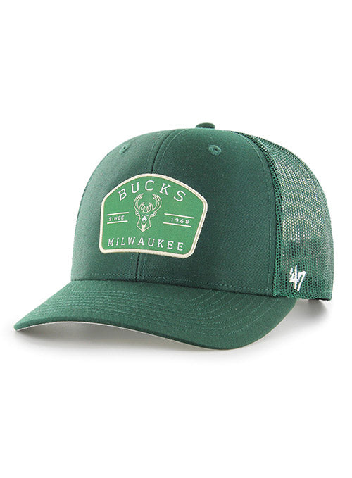 47 Brand Trophy Bucks Milwaukee Green Snapback Bucks Hat Pro Shop 