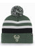 '47 Brand State Line Cuff Pom Milwaukee Bucks Knit Hat In Green, White & Black - Front View