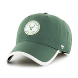 '47 Brand Microburst Icon Milwaukee Bucks Adjustable Hat In Green - Angled Left Side View