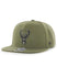 '47 Brand Captain Ballpark Camo Milwaukee Bucks Snapback Hat In Green - Angled Left Side View