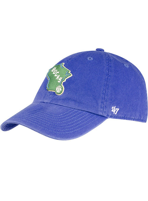 Royal State Logo Clean Up Milwaukee Bucks Adjustable Cap
