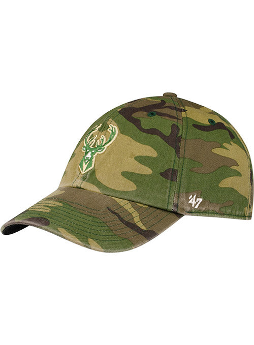 Camo Icon Clean Up Milwaukee Bucks Adjustable Cap