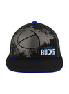 Bucks Pro Shop Big Ball Wordmark Milwaukee Bucks Snapback Hat