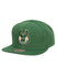 Mitchell & Ness Global Core Basic Milwaukee Bucks Snapback Hat In Green - Angled Front Left View