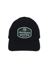 Sportiqe 6 Panel Structured Black Milwaukee Bucks Flex Fit Hat