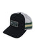 Sportiqe Stripes Black Milwaukee Bucks Adjustable Hat In Black, White, Green & Cream - Angled Left Side View