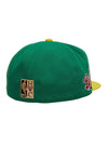 Mitchell & Ness HWC '68 Core Side Milwaukee Bucks Fitted Hat In Green & Yellow - Back Right Side View