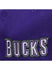 Mitchell & Ness HWC '93 Core Side Milwaukee Bucks Fitted Hat In Purple & Green - Zoom View On Right Side Graphic
