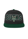 Youth Outerstuff Applique Print Milwaukee Bucks Adjustable Hat