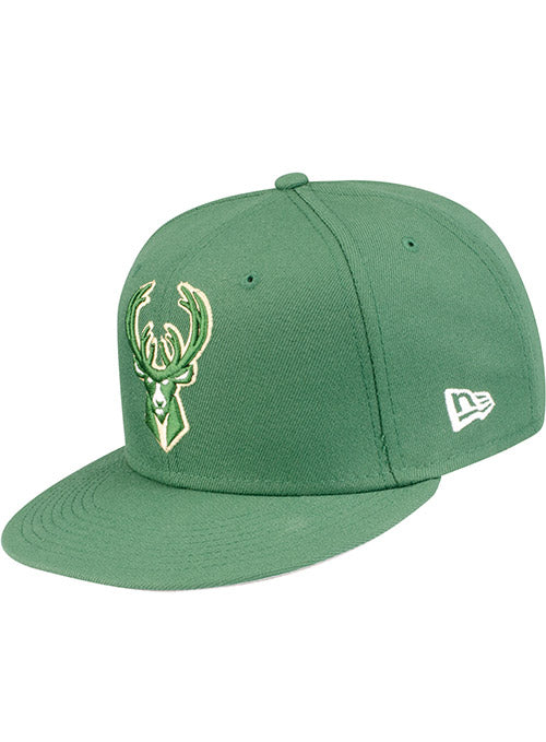 New Era Green Icon Milwaukee Bucks Fitted Cap