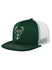 Youth Outerstuff Foam Front Milwaukee Bucks Snapback Hat In Green & White - Angled Left Side View
