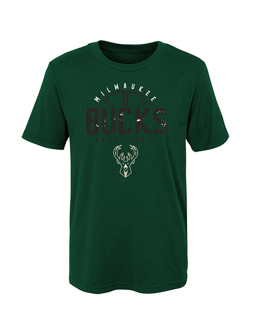 Juvenile Street Ball Green Milwaukee Bucks T-Shirt In Green - Front View