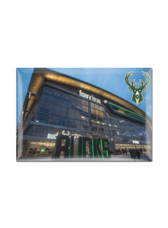 Wincraft Fiserv Forum Milwaukee Bucks Magnet In Multi-Color - Front View